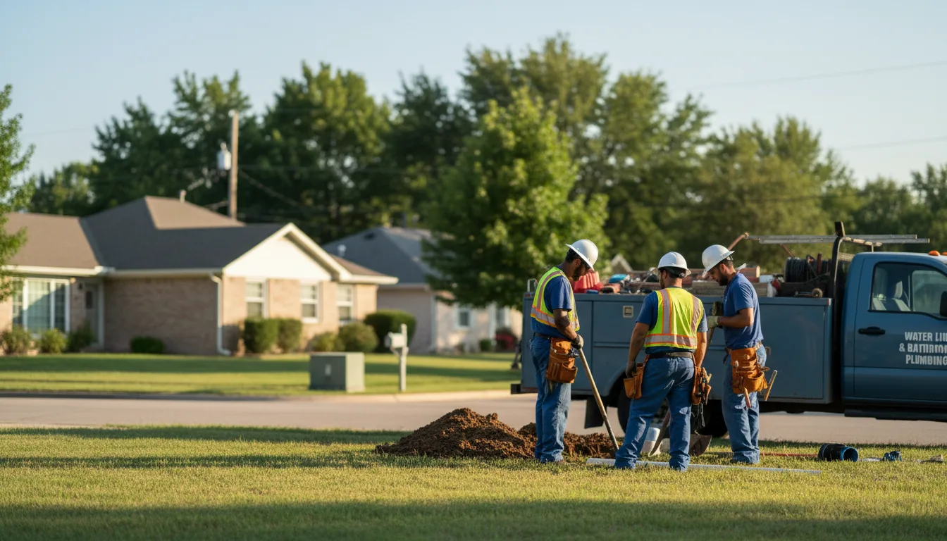 Residential water line and bathroom plumbing service in Lincoln, AR